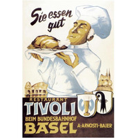 Cooks: Restaurant Tivoli Basel-Paper Art-14"x20"