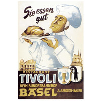 Cooks: Restaurant Tivoli Basel-Paper Art-18"x26"