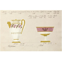 Cafetire et bol, ca. 1800-1820-Paper Art-20"x14"