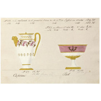 Cafetire et bol, ca. 1800-1820-Paper Art-26"x18"