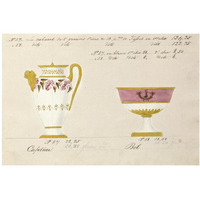 Cafetire et bol, ca. 1800-1820-Paper Art-38"x26"