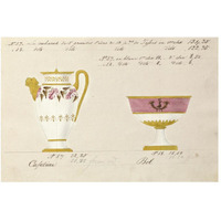 Cafetire et bol, ca. 1800-1820-Paper Art-50"x34"