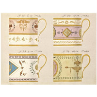 Quatre tasses du 1er choix, ca. 1800-1820-Paper Art-18"x14"