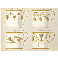 Quatre tasses du 1er choix, ca. 1800-1820-Paper Art-34&quotx26"