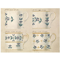 Quatre tasses du 1er choix, ca. 1800-1820-Paper Art-18"x14"