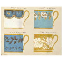 Quatre tasses du 1er choix, ca. 1800-1820-Paper Art-22"x18"