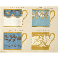 Quatre tasses du 1er choix, ca. 1800-1820-Paper Art-26"x22"