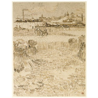 Arles:  View from the Wheatfields-Paper Art-14"x18"