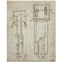 Folio 5: two piston pumps-Paper Art-30"x37"