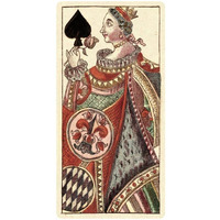 Queen of Spades (Bauern Hochzeit Deck)-Paper Art-38"x74"