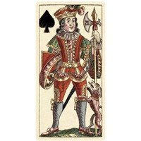 Knave of Spades (Bauern Hochzeit Deck)-Paper Art-20&quotx38"