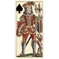 Knave of Spades (Bauern Hochzeit Deck)-Paper Art-26"x50"