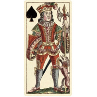 Knave of Spades (Bauern Hochzeit Deck)-Paper Art-32"x62"