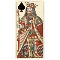 King of Spades (Bauern Hochzeit Deck)-Paper Art-14"x26"