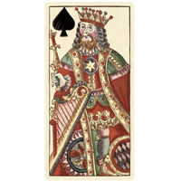 King of Spades (Bauern Hochzeit Deck)-Paper Art-20"x38"