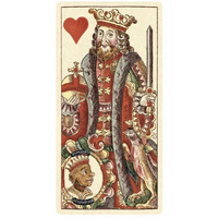 King of Hearts (Bauern Hochzeit Deck)-Paper Art-14"x26"