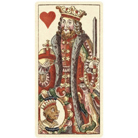 King of Hearts (Bauern Hochzeit Deck)-Paper Art-20"x38"