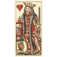 King of Hearts (Bauern Hochzeit Deck)-Paper Art-38"x74"