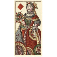 Queen of Diamonds (Bauern Hochzeit Deck)-Paper Art-32"x62"