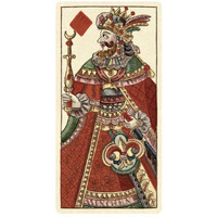 King of Diamonds (Bauern Hochzeit Deck)-Paper Art-14"x26"