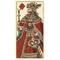 King of Diamonds (Bauern Hochzeit Deck)-Paper Art-26"x50"