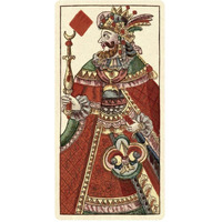 King of Diamonds (Bauern Hochzeit Deck)-Paper Art-32"x62"