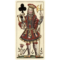 Knave of Clubs (Bauern Hochzeit Deck)-Paper Art-38"x74"