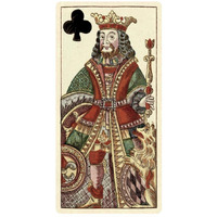 King of Clubs (Bauern Hochzeit Deck)-Paper Art-14"x26"