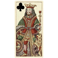 King of Clubs (Bauern Hochzeit Deck)-Paper Art-20"x38"