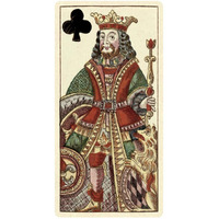 King of Clubs (Bauern Hochzeit Deck)-Paper Art-26"x50"