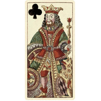 King of Clubs (Bauern Hochzeit Deck)-Paper Art-32"x62"