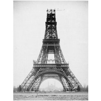 The Eiffel Tower, November 23, 1888-Paper Art-14"x18"