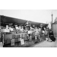 Paris, 1910-1911 - Secondhand Book Dealer, place de la Bastille bouquiniste-Paper Art-24"x17"