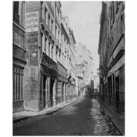 Paris, 1865 - Rue des Bourdonnais de la rue de Rivoli-Paper Art-15"x18"