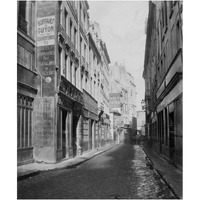 Paris, 1865 - Rue des Bourdonnais de la rue de Rivoli-Paper Art-20"x24"