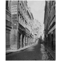 Paris, 1865 - Rue des Bourdonnais de la rue de Rivoli-Paper Art-27"x32"