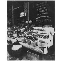 Paris, 1908-1912 - Produce Display, rue Sainte-Opportune-Paper Art-15"x18"