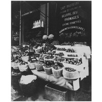 Paris, 1908-1912 - Produce Display, rue Sainte-Opportune-Paper Art-26"x32"