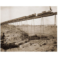 Dale Creek Bridge, Wyoming, Union Pacific Railway, 1885-Paper Art-26"x22"