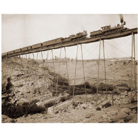 Dale Creek Bridge, Wyoming, Union Pacific Railway, 1885-Paper Art-24"x20"