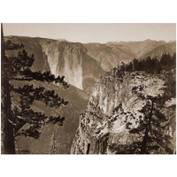 First View of the Valley, Yosemite, California, about 1866-Paper Art-18"x14"