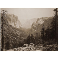 The Yosemite Valley from Inspiration Pt. Mariposa Trail, 1865-1866-Paper Art-26"x20"