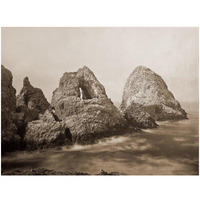 Sugarloaf Islands at Fisherman's Bay, Farallon Islands, San Francisco, California, 1869-Paper Art-18"x14"