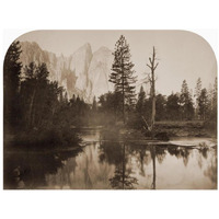 River View - Down the Valley - Yosemite, California, 1861-Paper Art-18"x14"