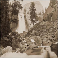 Piwayac - Vernal Fall - 300 ft. Yosemite, California, 1861-Paper Art-24"x24"