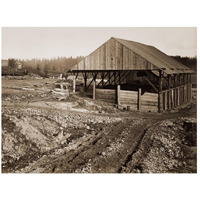 Oswego Iron Works, Willamette River, Oregon, 1867-Paper Art-26"x20"