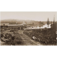 Oswego Iron Works, Willamette River, Oregon, 1867-Paper Art-24"x15"