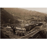 Smelting Works, New Almaden, Santa Clara, California, 1863-Paper Art-20"x14"