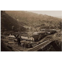 Smelting Works, New Almaden, Santa Clara, California, 1863-Paper Art-24"x17"