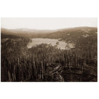 Dams and Lake, Nevada County, California, Distant View, about 1871-Paper Art-26"x18"